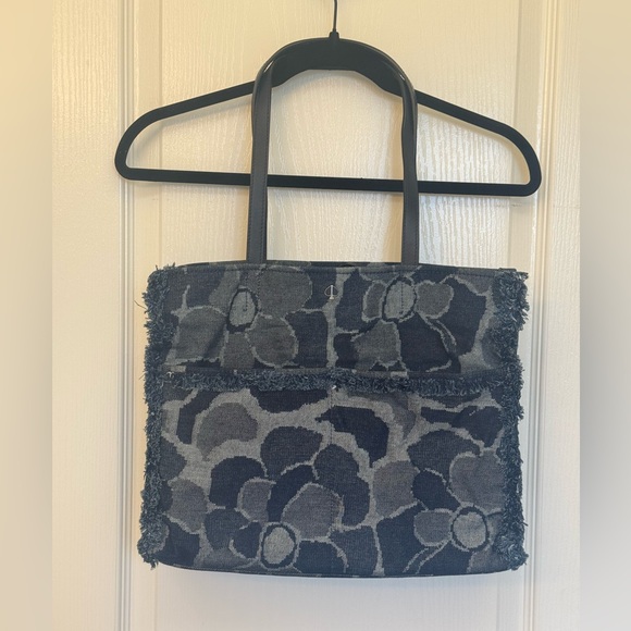 NOT 4sale Kate Spade Sam Blue Denim Floral Shoulder Tote Bag - Picture 2 of 12